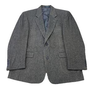 Chereskin Sport Coat Blazer Jacket Mens 42R Brown Herringbone Camel Hair Blend